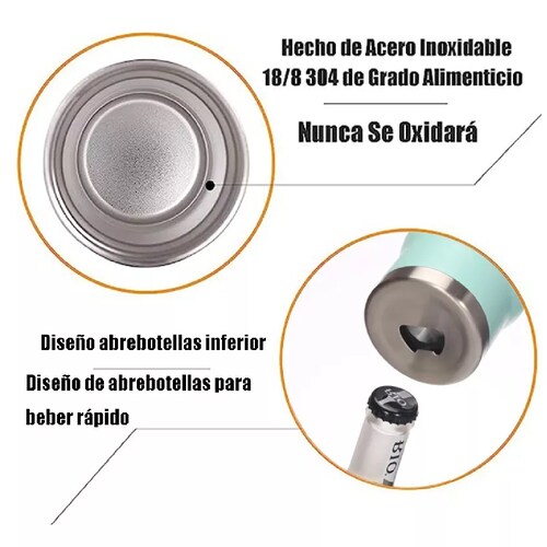 Portalatas De Cerveza De Acero Inoxidable Vaso Térmico 14oz Rosa Roja