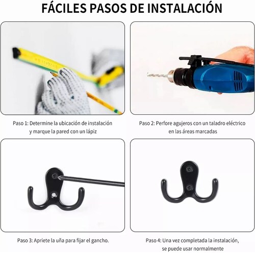 Juego 20 Pzs Ganchos Perchero Acero Inoxidable Para Baño O Cocina