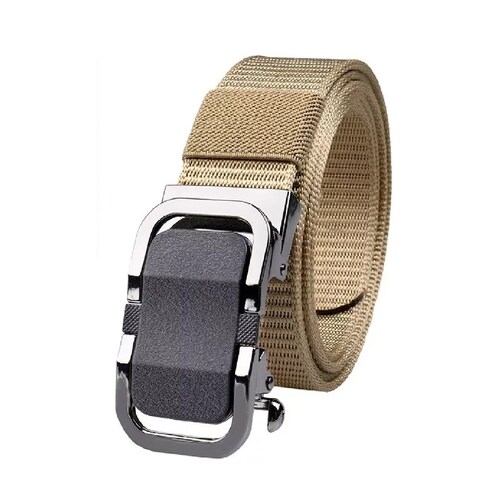 Cinturón Táctico Militar Nylon Ajustable Hebilla De Aleación Caqui