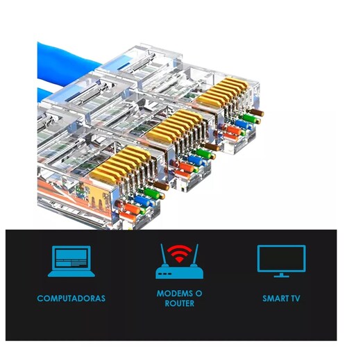 Set 100 Plug Conector Profesional Cat 6 Rj45 Cable Red Utp