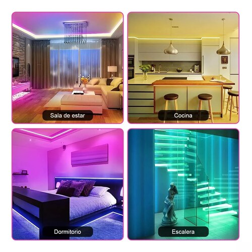 Tiras De Led 10m Luz Neón Flexible 24v Con Control Remoto Blanco Frio