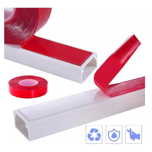 Set Canaleta Pvc Para Cable 10x20mm X 40cm 10pzs Y 20 Codos