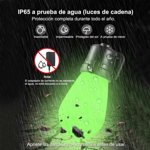 Guirnalda Foco Led 15m De Luces Led Exterior