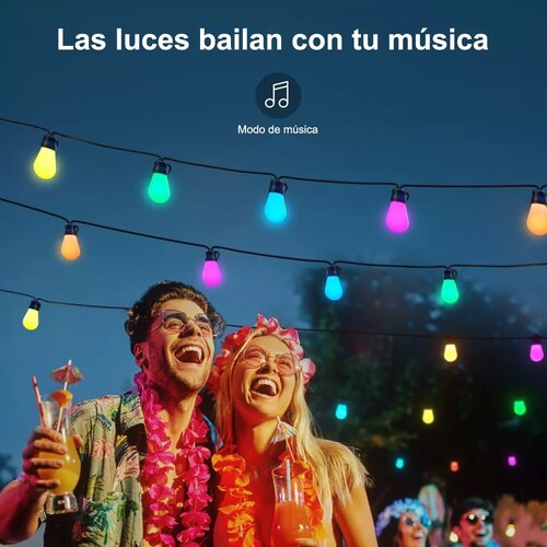 Guirnalda Foco Led 15m De Luces Led Exterior