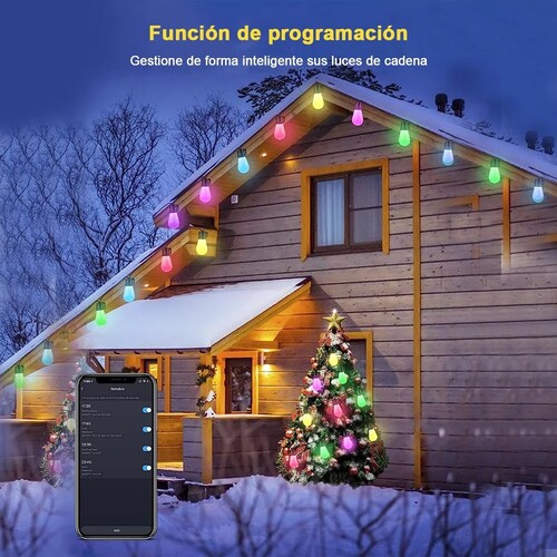 Guirnalda Foco Led 15m De Luces Led Exterior