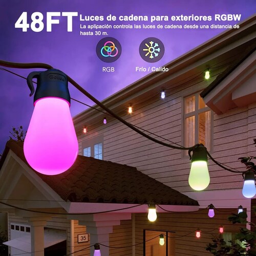 Guirnalda Foco Led 15m De Luces Led Exterior