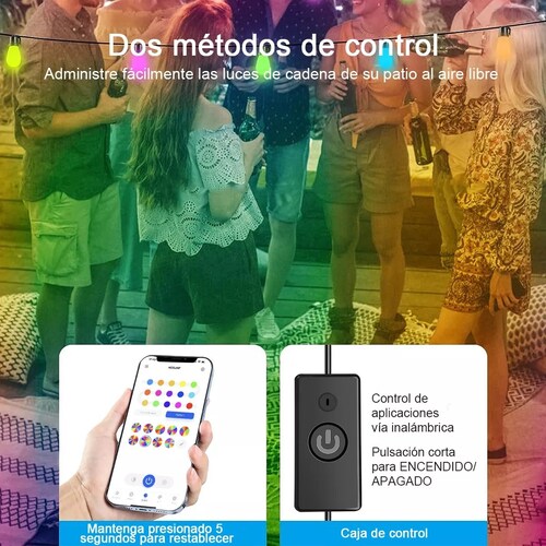 Guirnalda Foco Led 15m De Luces Led Exterior