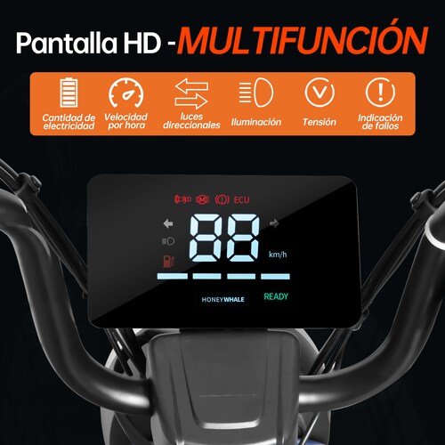 Motobici eléctrica Honey Whale U3S Negro.