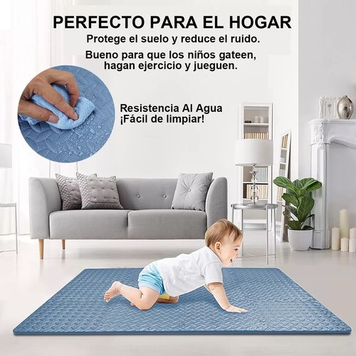 Piso De Neopreno De Alta Resistencia Para Gimnasios Durable Azul