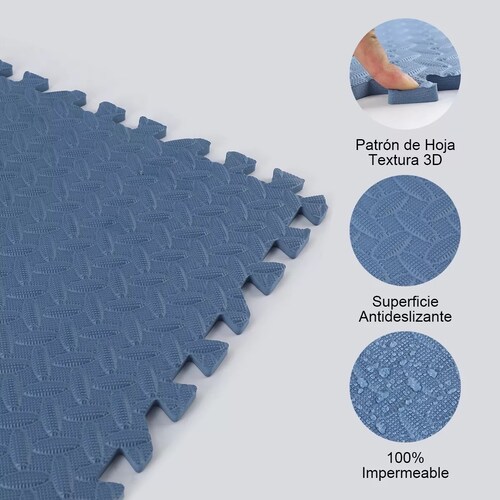 Piso De Neopreno De Alta Resistencia Para Gimnasios Durable Azul