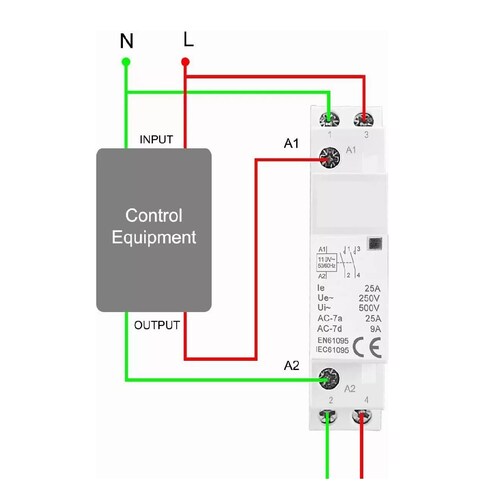 Contactor Relevador 25a 2 Fases 110v Motor Bomba Durable