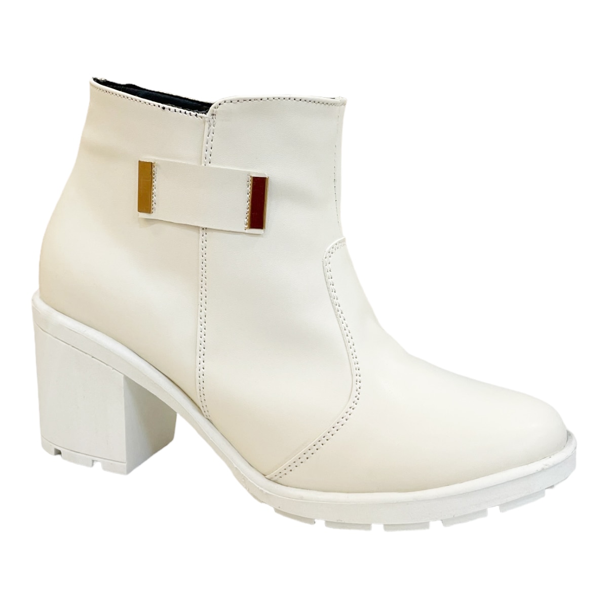 Botines Blancos Mujer Casual Moda Camila Plataforma