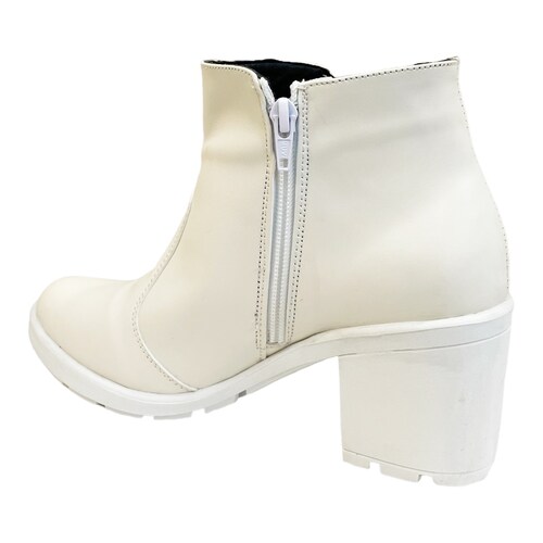Botines Blancos Mujer Casual Moda Camila Plataforma