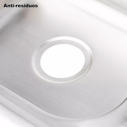 MEER Faucets by CNX | Tarja Sencilla con Escurridor en Acero Inoxidable para Cocina con Escurridor Derecho incluye Mezcladora Flexible con Dos Tipos de Chorro y Kit de Instalación