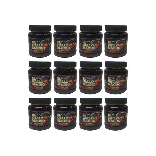 El Gallo Macho Docepack Salsa Macha machipotle 250grs