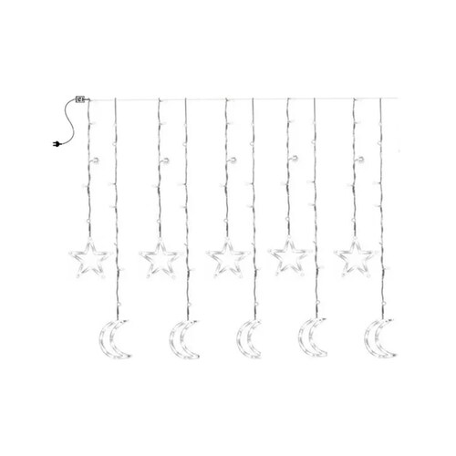Cortinas Serie Luces led 12 Estrellas Decorativas 8 Modos