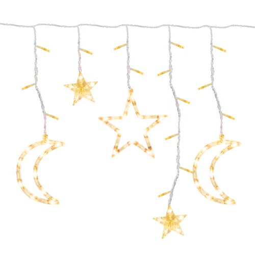 Cortinas Serie Luces led 12 Estrellas Decorativas 8 Modos