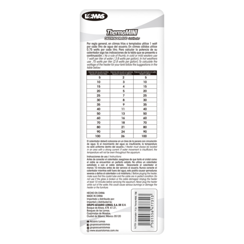 CALENTADOR FIJO THERMOMINI 10 W