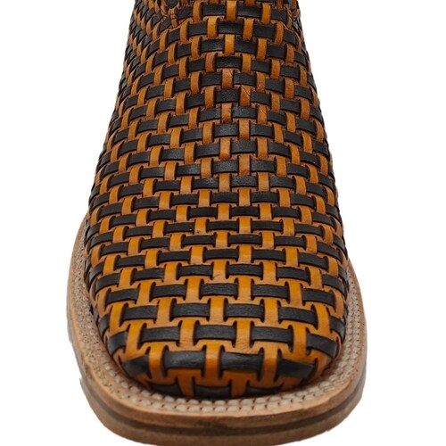 Botas Vaqueras El Chiqueado Piel Genuina Tejido estilo Panal