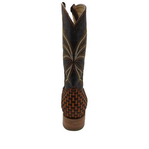 Botas Vaqueras El Chiqueado Piel Genuina Tejido estilo Panal