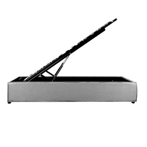 Base Matrimonial Para CoIchón Roomi, Box Con Sistema De Almacenaje Gris