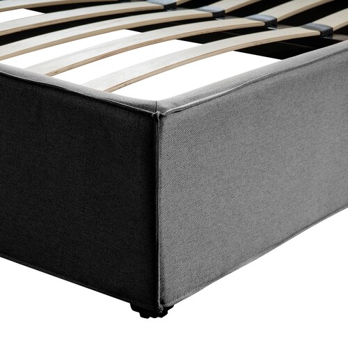 Base Matrimonial Para CoIchón Roomi, Box Con Sistema De Almacenaje Gris