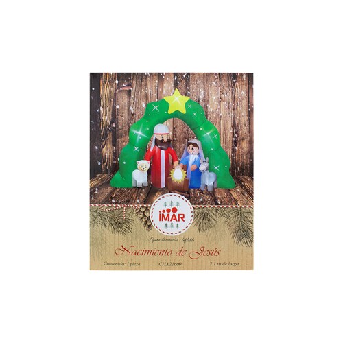 Inflable Navideño Nacimiento De Jesus 2.10mts Luz Led