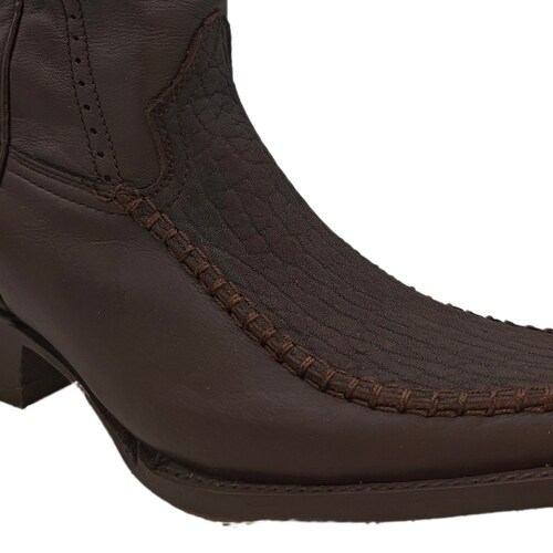 Botas Vaqueras El Chiqueado Piel Cuello de Toro color Café