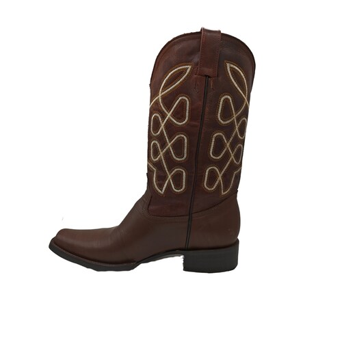 Botas Vaqueras El Chiqueado Piel estilo Dubái color Café