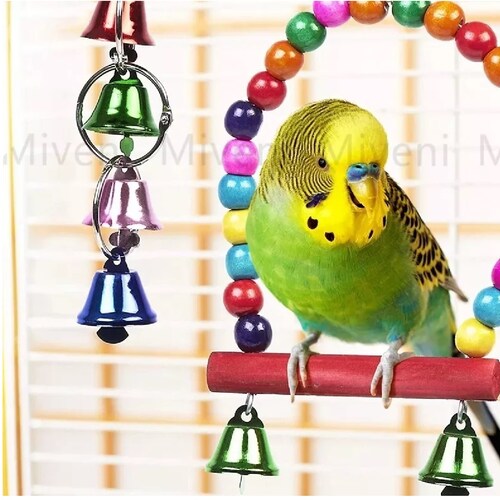 Set Juguetes Para Loros Y Aves Con Escalera Y Campana, 10 Pzs.