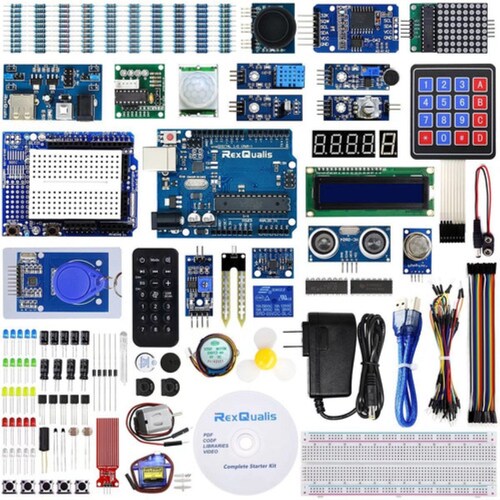 Completo Kit Compatible C/ Arduino Uno Con Español Tutorial 