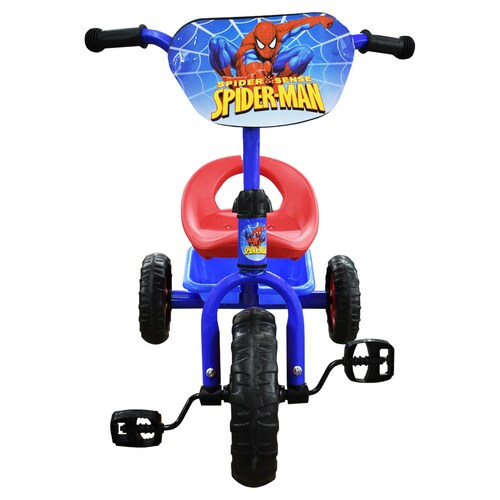 Triciclo para niños con Canastilla Hombre Araña Azul