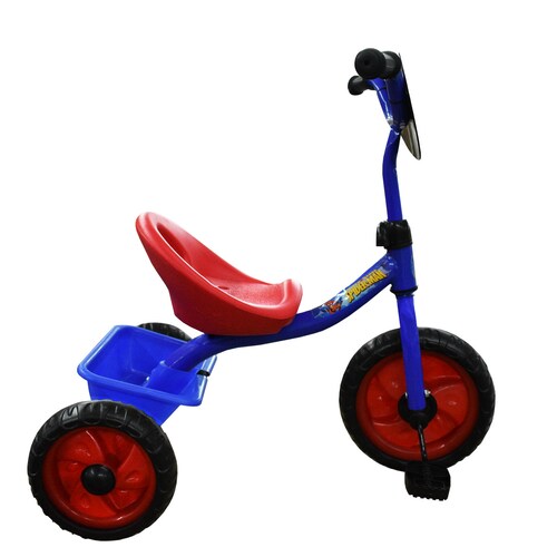 Triciclo para niños con Canastilla Hombre Araña Azul