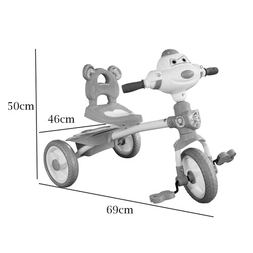 Triciclo para niños con Canastilla Avion Verde