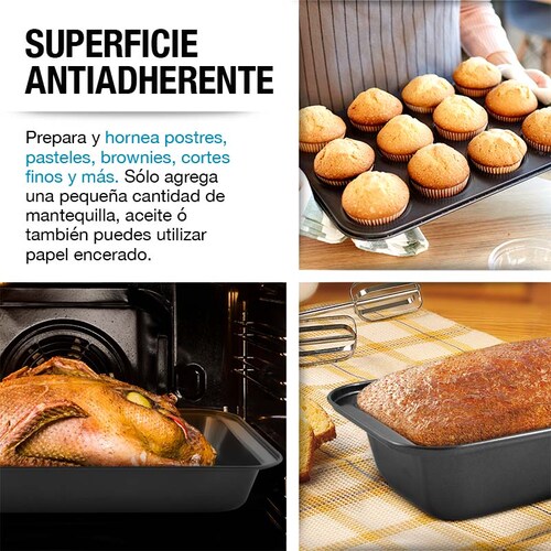 Moldes para Hornear Antiadherentes de Acero 6 Pack