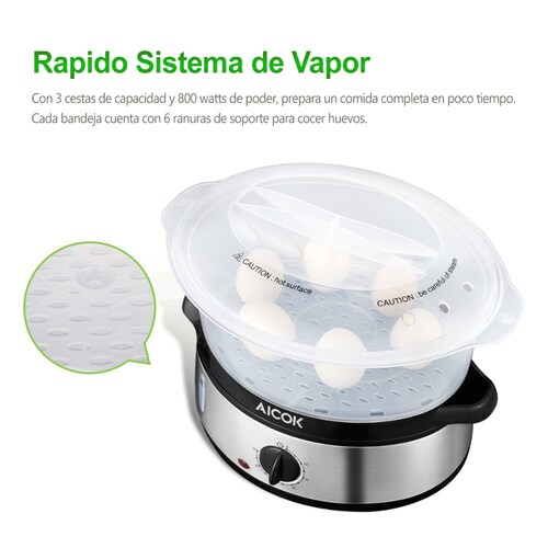 Vaporera apilable para microondas