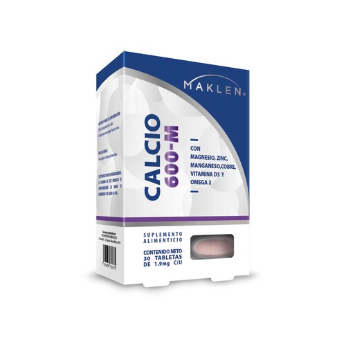 Maklen | Calcio 600-M - Fortaleza y Movilidad para Huesos y Articulaciones