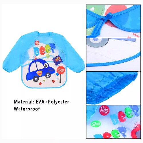 Babero Impermeable De Cobertura Completa Para Bebé 6pz animales 