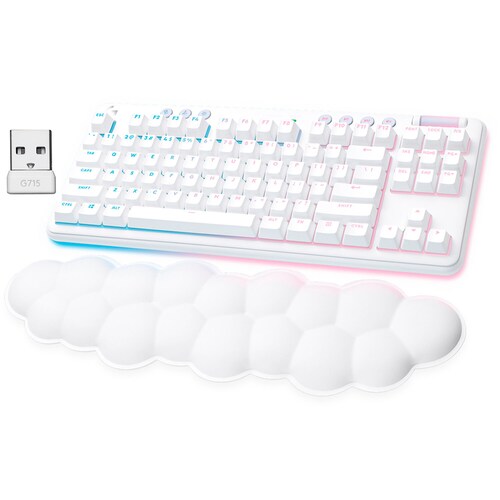 Teclado LOGITECH G715 Switch GX Red Lineal Blanco Ingles 920-010684 