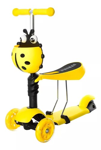 Scooter Catarina Amarillo Montable 2 Ruedas Led 1-8 Años