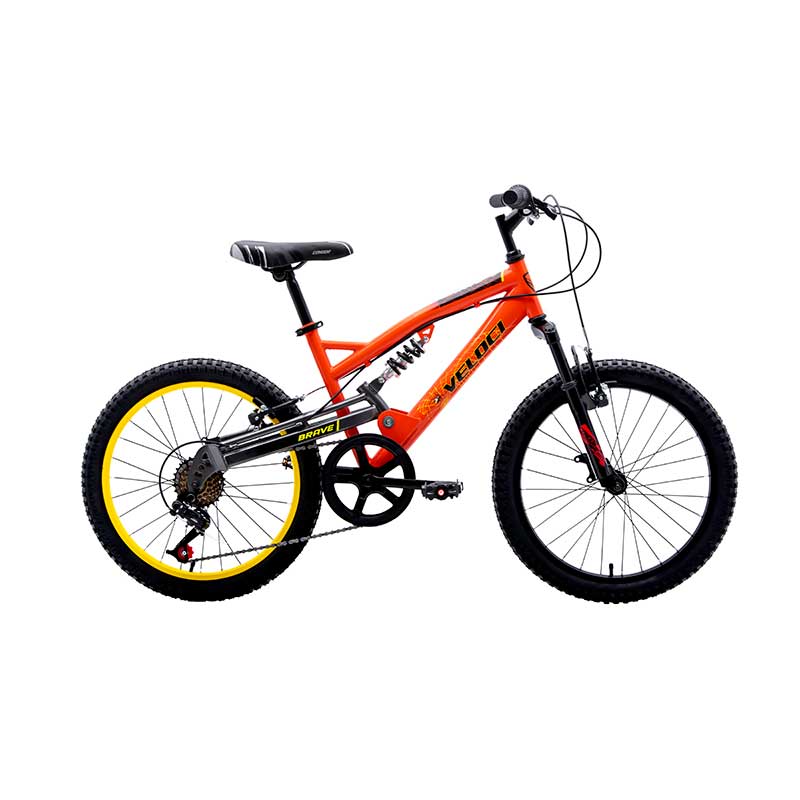 Bicicleta Veloci Brave Rodado 20 Naranja