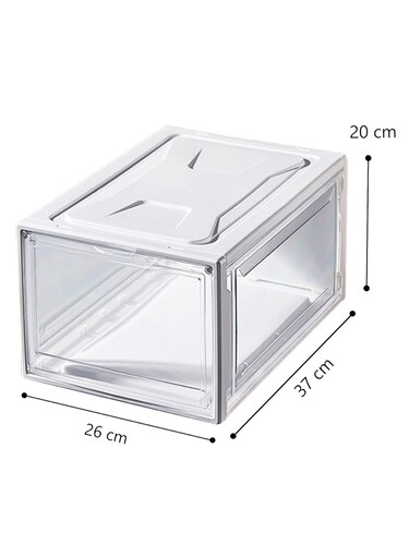 AGBOX Zapateras Apilables Premium Alexa 12 Pack Blanco ZAP12BL
