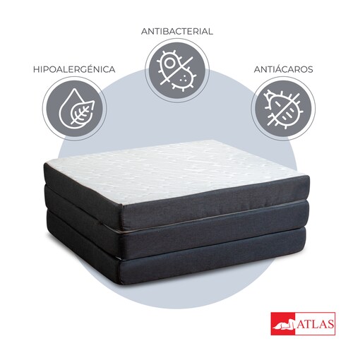 Colchon Plegable | Ideal Para Dos Personas | Colchón De Sense Foam Con Estuche | Confort Medio | 9cm de Alto 