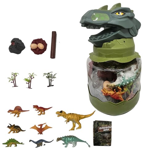 Juguete De Dinosaurios En Caja Realista 18 Piezas.