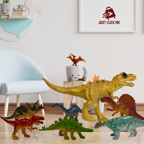 Juguete De Dinosaurios En Caja Realista 18 Piezas.