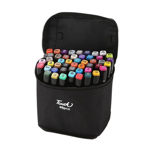 Set 48 Plumones De Colores De Doble Punta