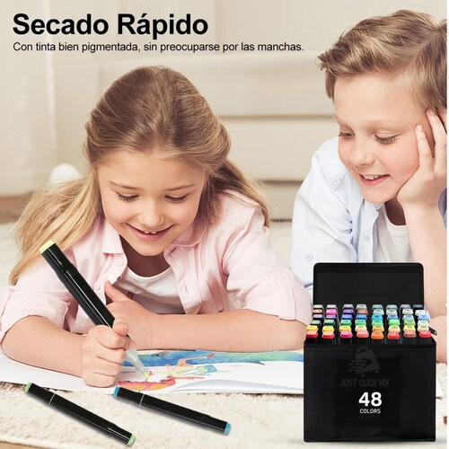 Set 48 Plumones De Colores De Doble Punta