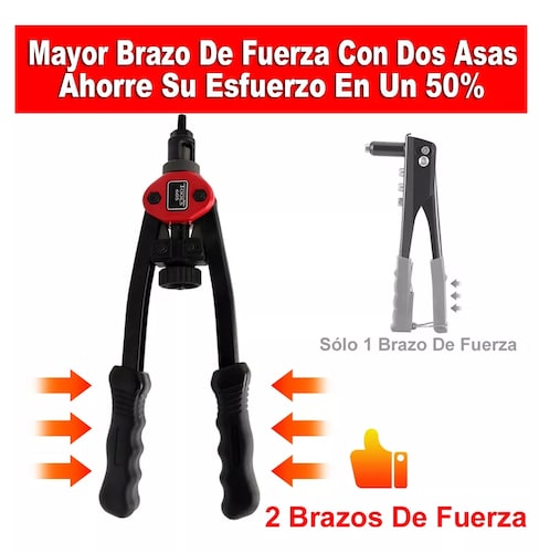 Remachadora Para Tuercas De Manual Profesional Remache Negro