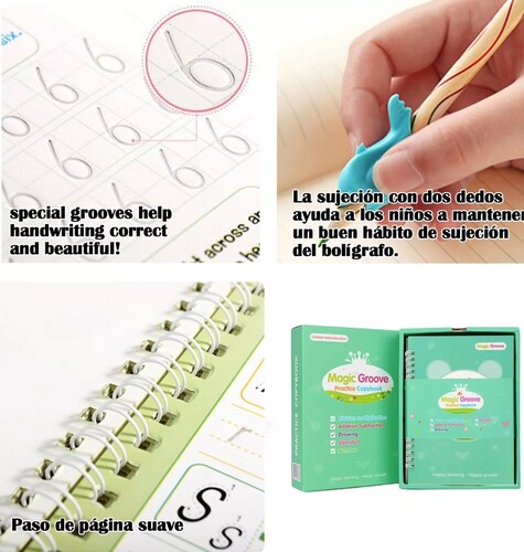 Juego De Cuaderno De Práctica De Caligrafía Reutilizable 5 pz