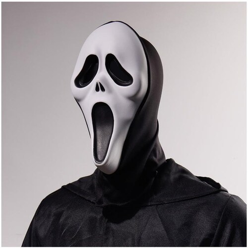 Careta del Halloween MXREA-004-1 4 pzas, 30x17x6cm Plástico PVC BlancoNegro Máscara Scream, ScreamMask